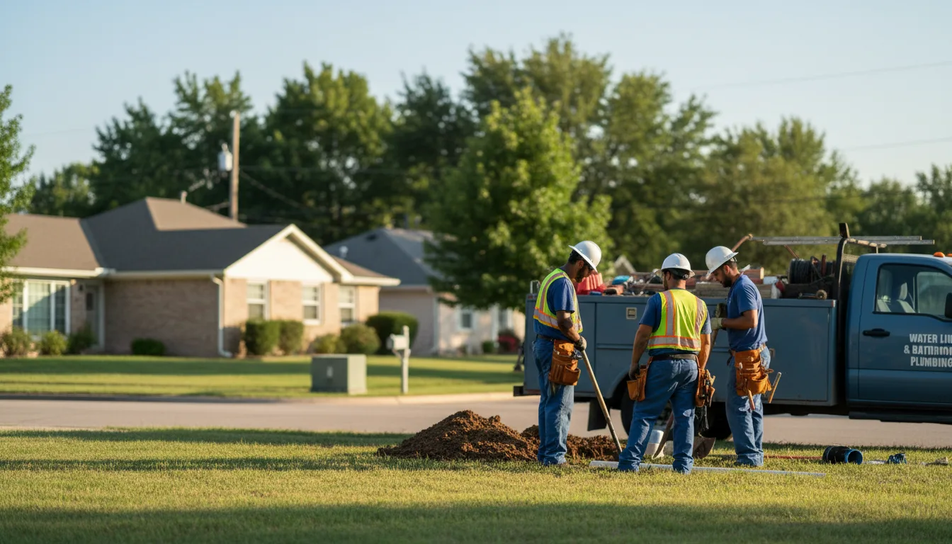 Residential water line and bathroom plumbing service in Hornsby, TN